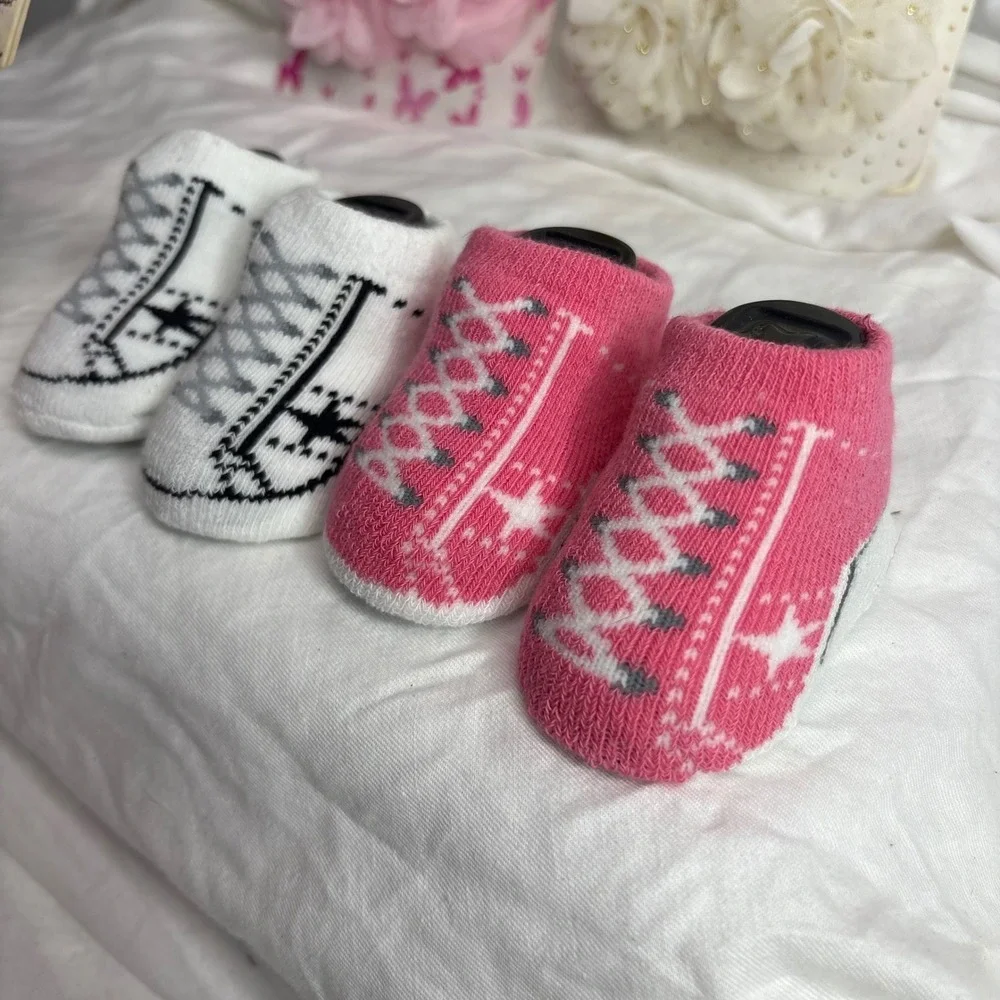 Baby Headbands Socks Gift Set Newborn Girl Flower Lace Infant Booties Headwear